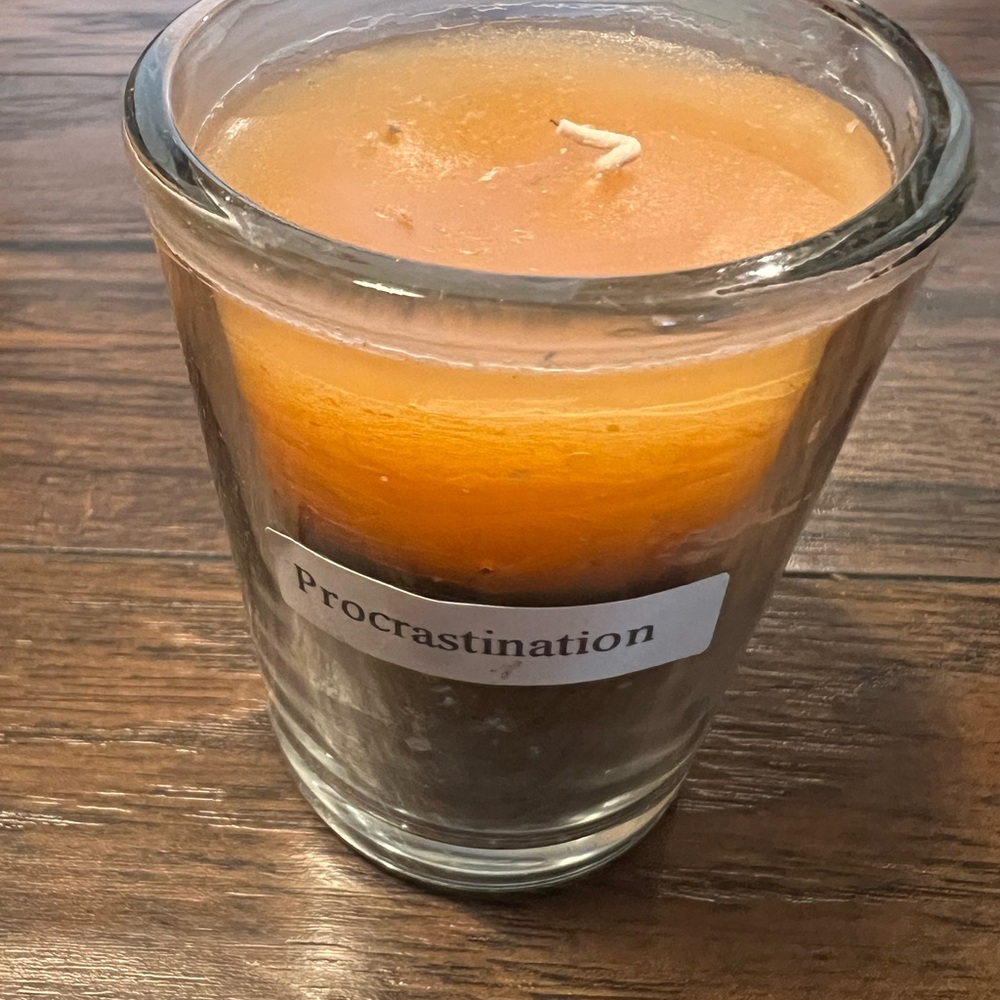 Orange Procrastination Spell Candle